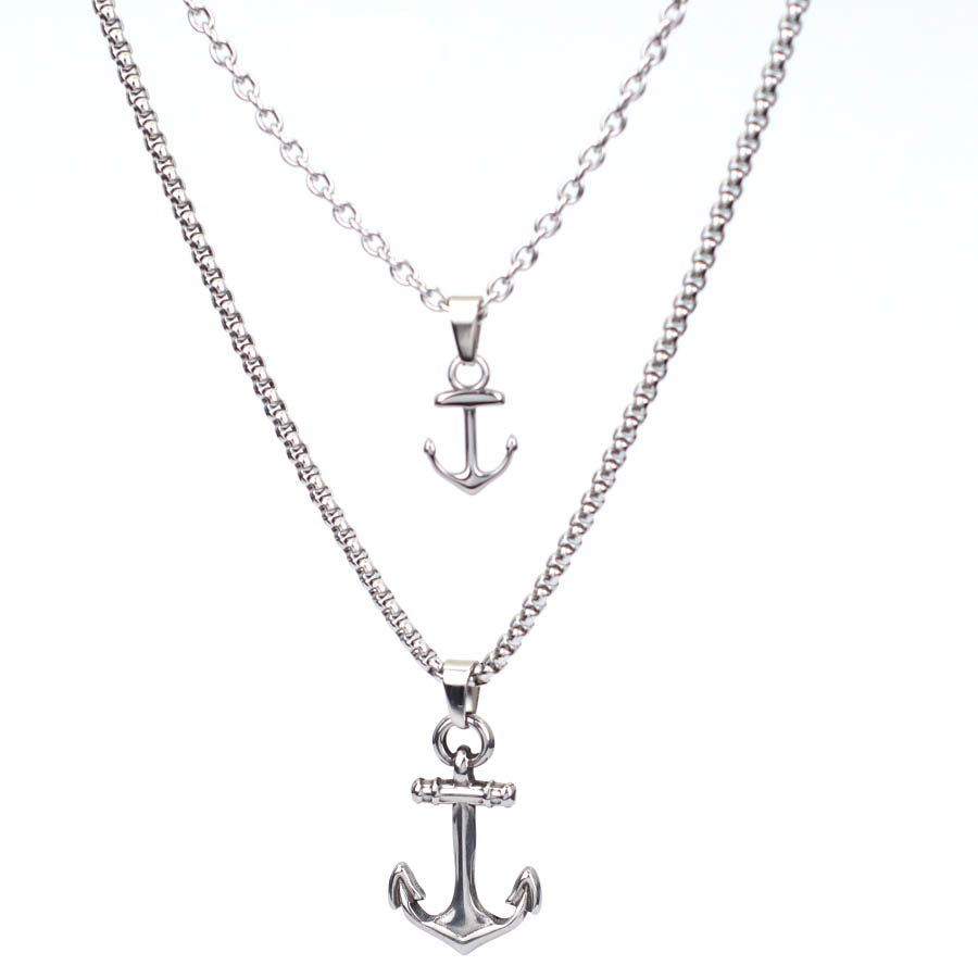 Battle Rope Anchor - الهيب هوب مرساة قلادة للرجال 2