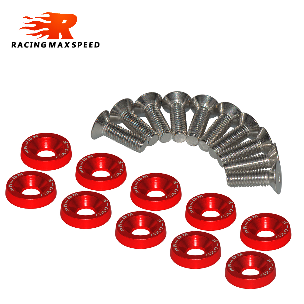 10 قطعة M6 JDM سيارة تعديل عرا - مراجعة Bumper Plate 10Kg وسعره